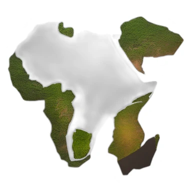 Le continent Africain simplement de couleur noire le continent sticker