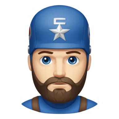 captain america bearded sticker