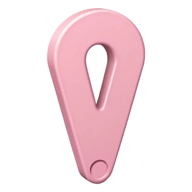pastel pink exclamation mark with shadow sticker