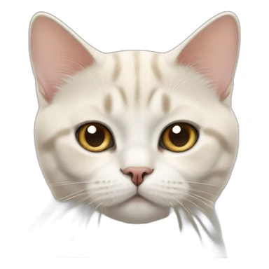 british shorthair beige white cat sticker