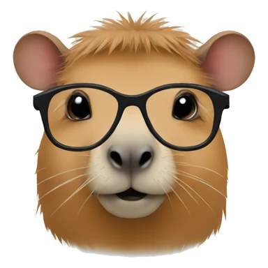 capybara with glasses sticker