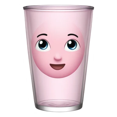 realistic light pink tumbler water cup sticker