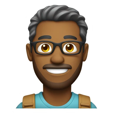 Man riding car in hawai sticker