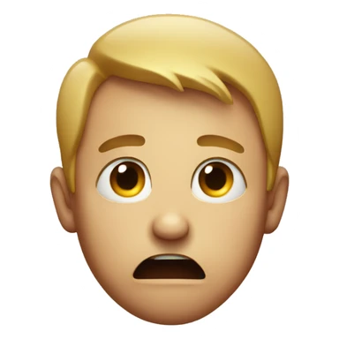 Big scared face sticker