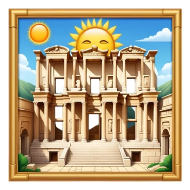 Cinematic Realistic The Library of Celsus Emoji sticker