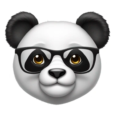 A panda bear with glasses sticker