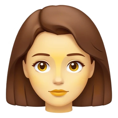 ultra minimal belle face only, tiny icon, extremely simplified, single color brown hair, yellow accent, absolute minimum details sticker