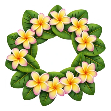 Plumeria lei sticker