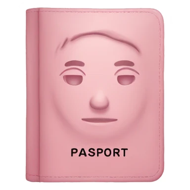 Light pink passport  sticker