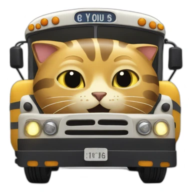 Cat bus sticker