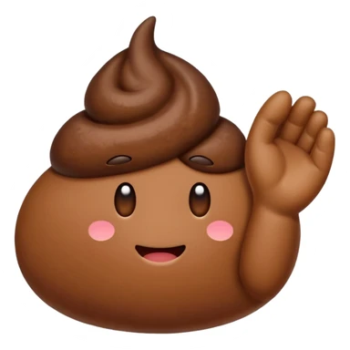 hand pinching small poop emoji sticker