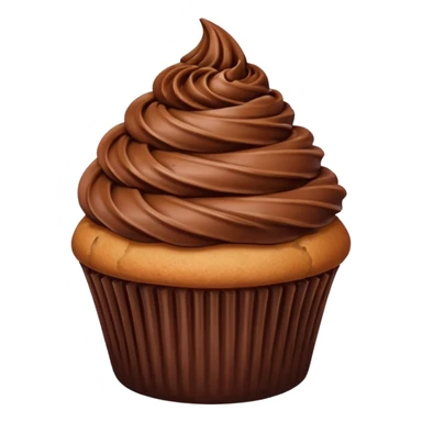 Cupcake with chocolate icing sticker