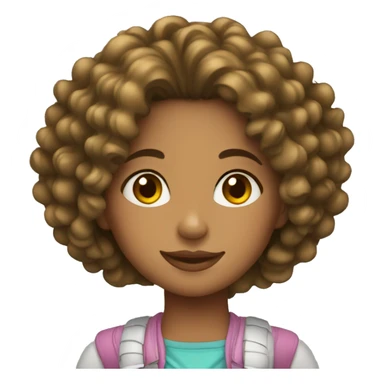Colombian girl with curly hair  sticker