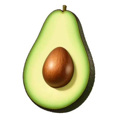 whole uncut avocado exterior skin sticker