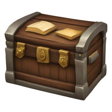 vintage chest with old books inside  sticker