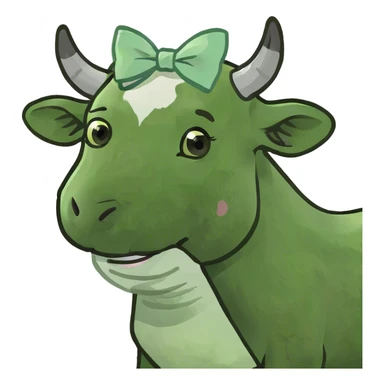 Kawaii cow sticker