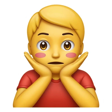 frustrated emoji with hands crossed  sticker