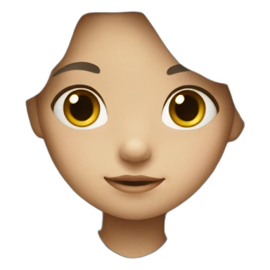 small girl with white hair sticker