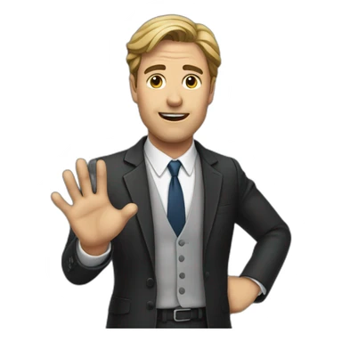 lawyer swearing with his hand sticker