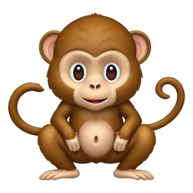A monkey showing his butt sticker