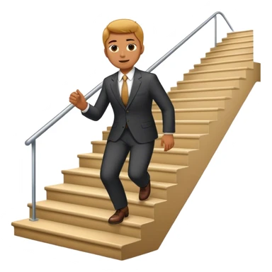 Man in suit going up These 📈 stairs￼ sticker