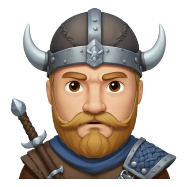 viking raider with mustache sticker