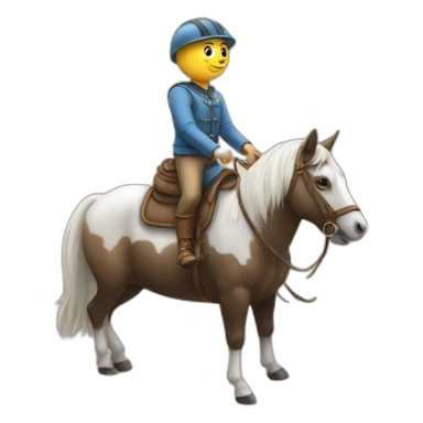 Un chat sur un cheval sur un escargot  sticker