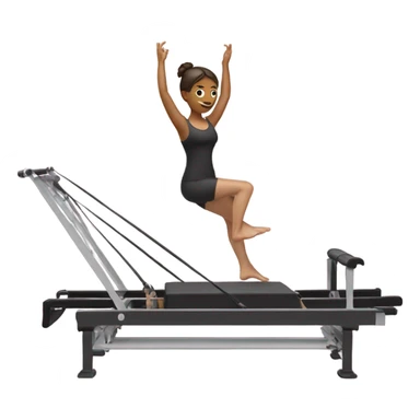 Girl on a pilates reformer sticker