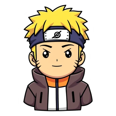 ghibli style Naruto character sticker