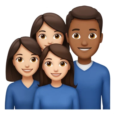 Un trouple deux hommes une femme brune qui sont tous ensemble  sticker