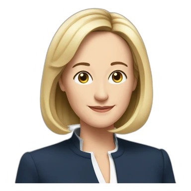 Marie lePen avec Emanuelle Macron sticker