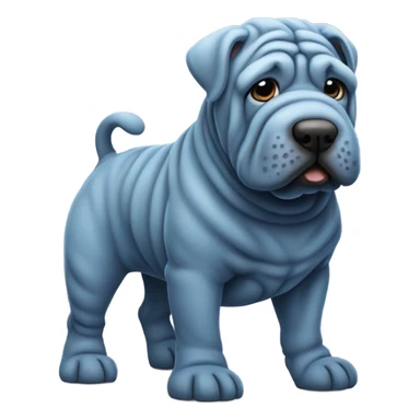 blue shar pei sticker