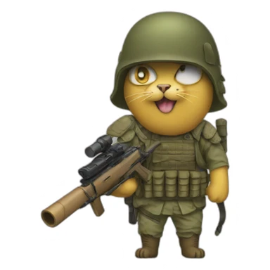 cat soldier  sticker