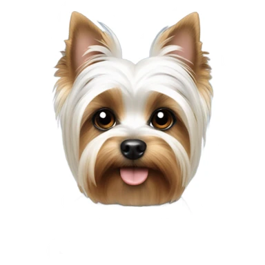 White and black yorkie parti yorkie sticker