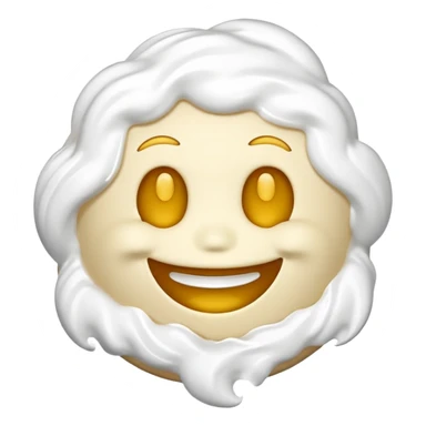 Smiley face with white stuff all over it sticker