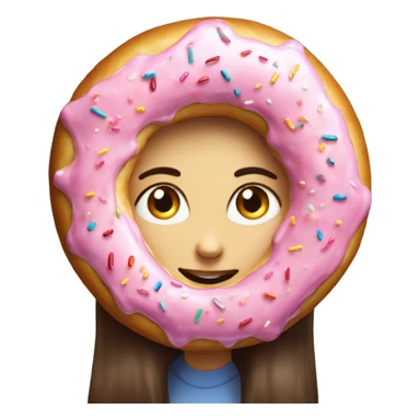 Glaze donut on Alice tejan head sticker