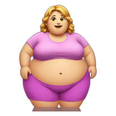 obese-woman-big-belly sticker