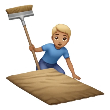 Lifting up a rug and sweeping  stuff under to hide things sticker