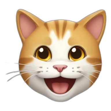 Excited cat sticker