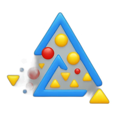 triangle-with-blue-yellow-red-color sticker