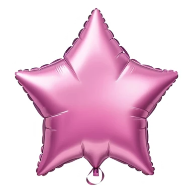 pink foil star balloon sticker