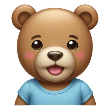 A kawaii teddy bear sticker