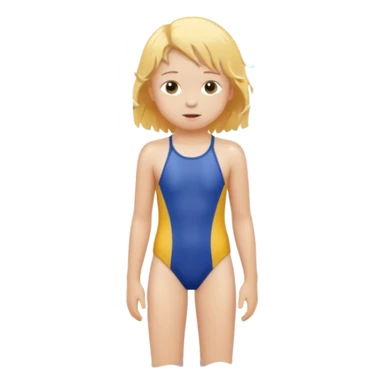 Child swimmer standing  sticker