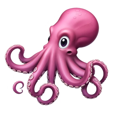 Octopus tentacle, pink, cutted sticker