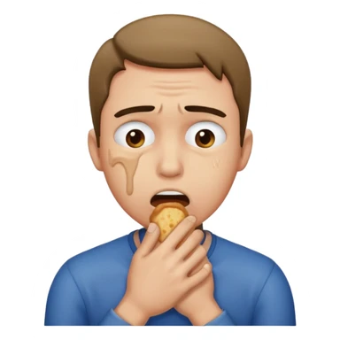 man choking himself sticker