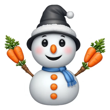 Red snowman cute sticker