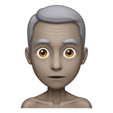 Mutant tall skinny gray realistic sticker