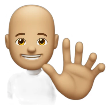 Main avec un doigts baissé sticker