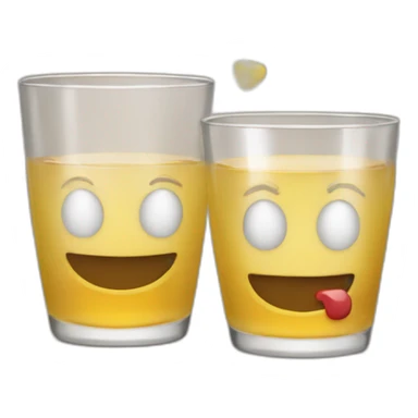 Cheers with 2 shot glasses sticker