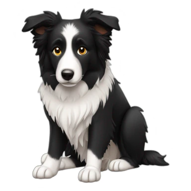 border collie non symetrique sticker